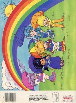 Rainbow Brite Press Out Book Back