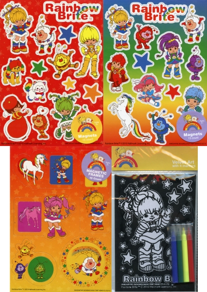 New Rainbow Brite Magnets and Velvet Art Set